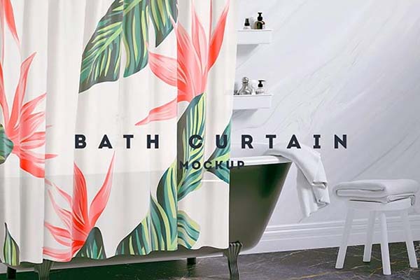 Bath Curtain Mockups – 20+ Free & Premium Photoshop Mockups Download